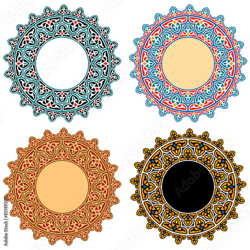 Vector Islamic Floral Ornaments