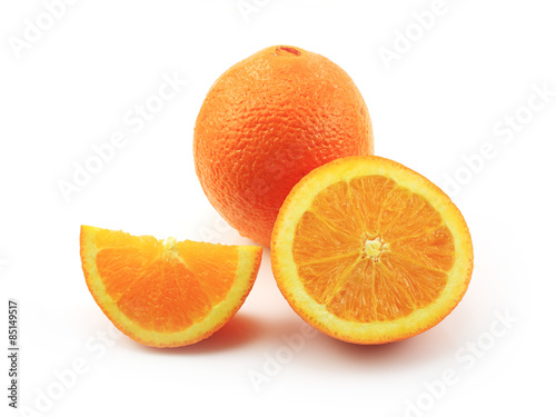 Orange fruit isolated on white background