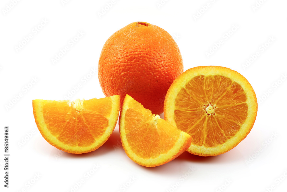 Orange fruit isolated on white background Orange fruit isolated on white background