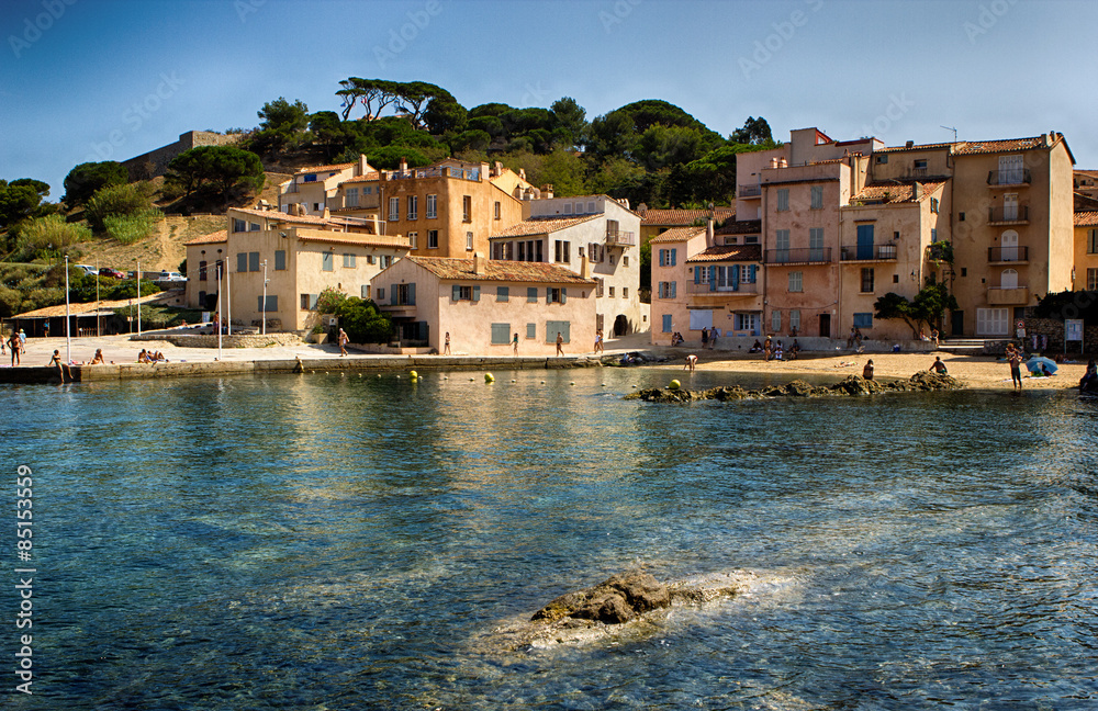 View from the city on the fabulous town of Saint Tropez in France