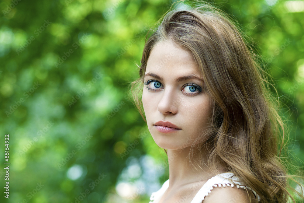 Young beautiful blonde woman