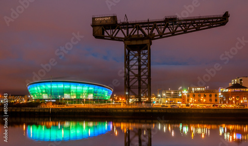 Finneston Crane and Clyde Arc bridge.