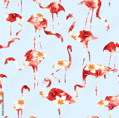 flamingo floral pattern