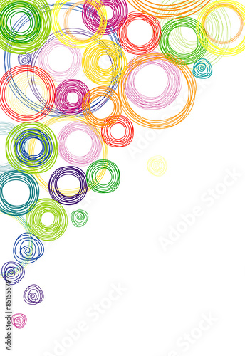 Abstract vector background with colored circles