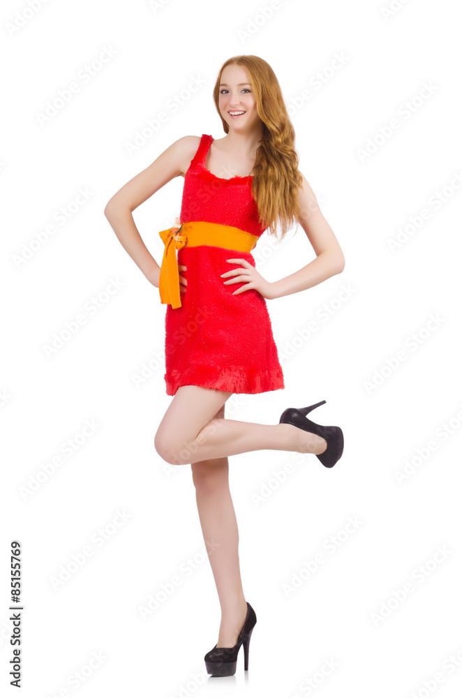 Young beautiful girl isolated on white Young beautiful girl isolated on white