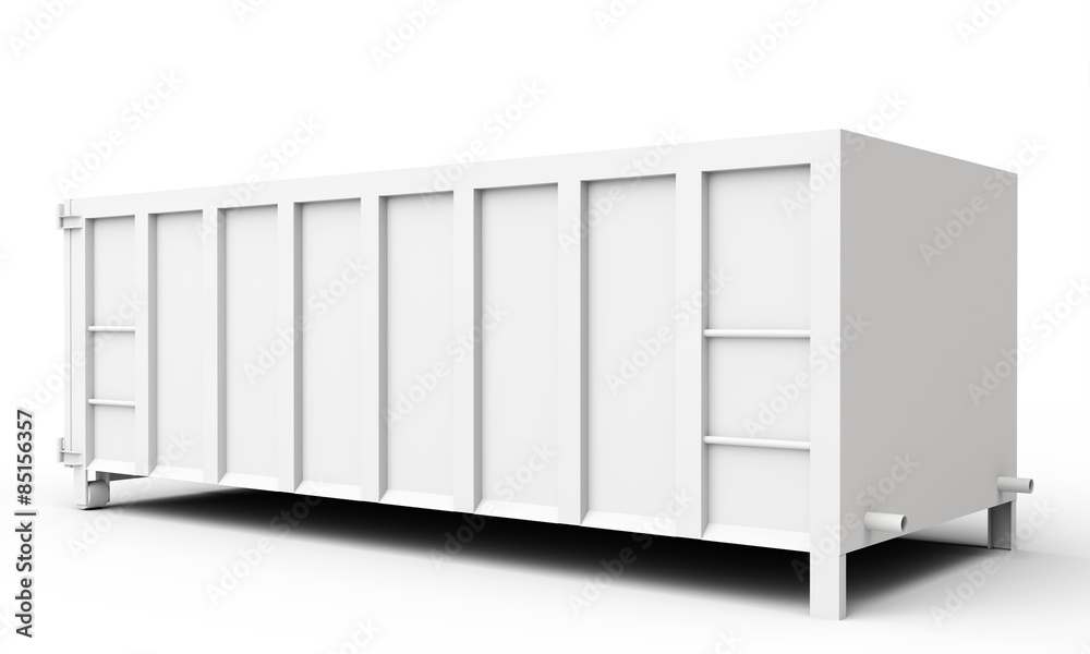 3d empty waste container 3d empty waste container