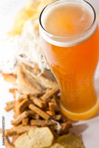 beer with snack