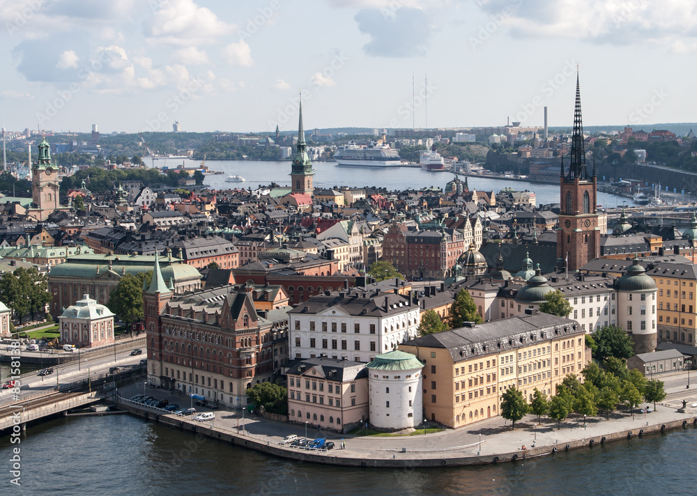 historical architecture tower in Stockholm, Sweden