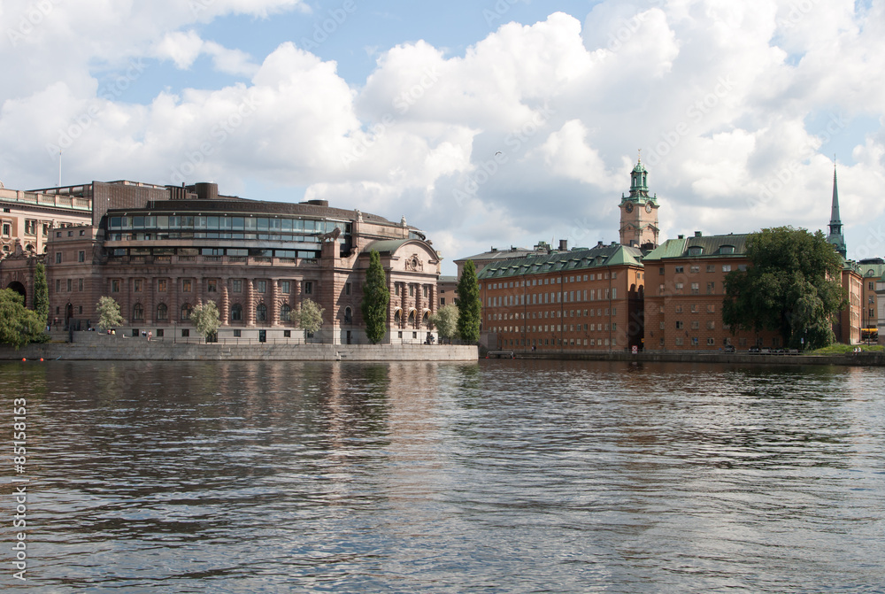 Fototapeta premium historical architecture tower in Stockholm, Sweden