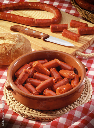 traditional Navarrese red sausage