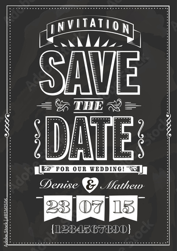 Save the date invitation design