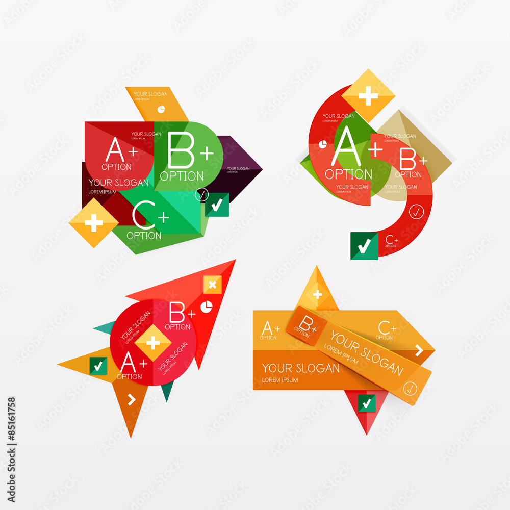Paper graphics infographic web layouts Paper graphics infographic web layouts
