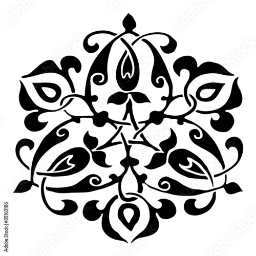 9 Ornamental round flower silhouette pattern, circle isolated background arabesque designs. Orient traditional ornament. Can be used for card, invitations, textile, for wallpaper, and design element