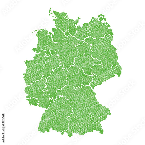 Scribble Deutschlandkarte