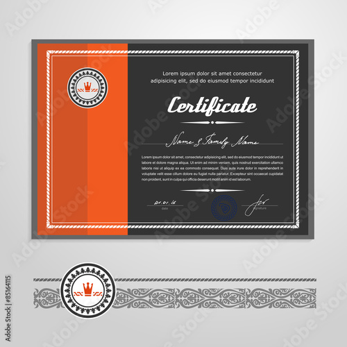 Certificate, Diploma, design template