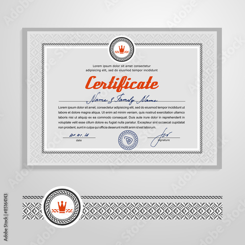Certificate, Diploma, design template