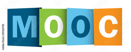 "MOOC" Overlapping Letters Vector Icon
