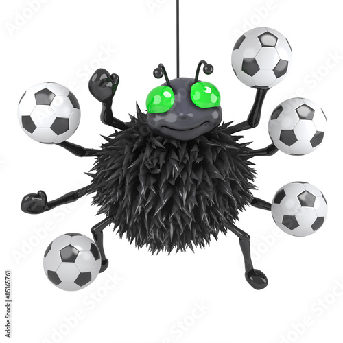3d Spider plays football