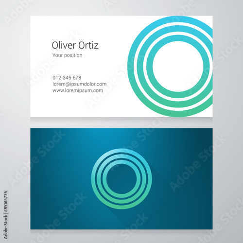 Letter O Business card template