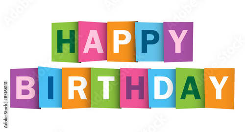 "HAPPY BIRTHDAY" Multicoloured Letters Card
