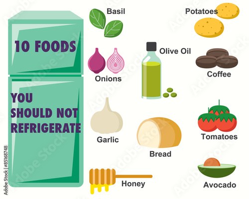 Foods You should not refrigerate Infographics