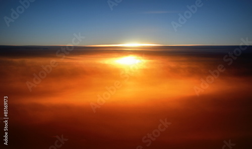 coucher de soleil...vue aérienne