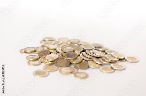 Haufen von Euro Münzen