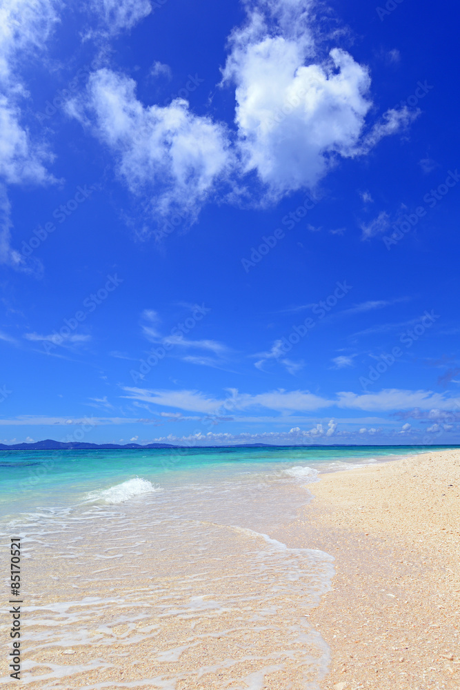Obraz premium 美しい沖縄のビーチと夏空