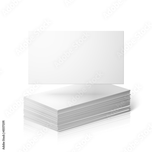 Blank vector business cards template isolated on white