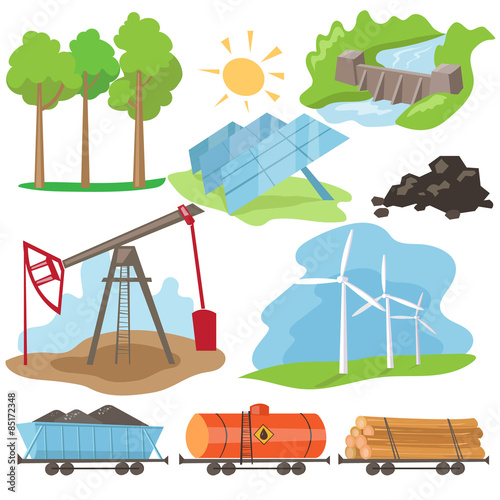 Eco Energy Design Concept Set 