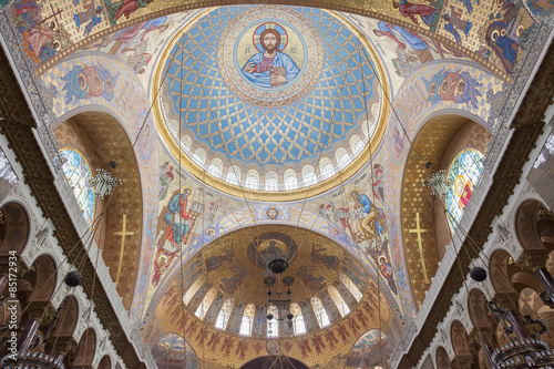 Interior of the Naval cathedral of Saint Nicholas in Kronstadt