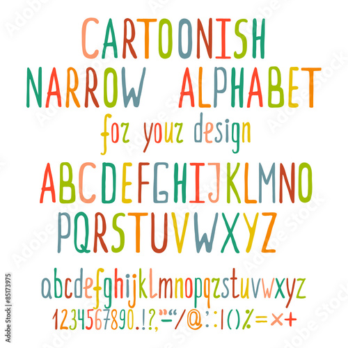 Hand Drawn Cartoon Alphabet Letters