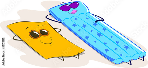 coppia fumetto spiaggia mare