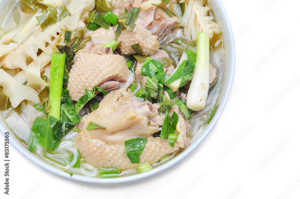 Bun Mang Vit or Vietnamese Rice Vermicelli with Bamboo Shoots and Duck Salad Bun Mang Vit or Vietnamese Rice Vermicelli with Bamboo Shoots and Duck Salad
