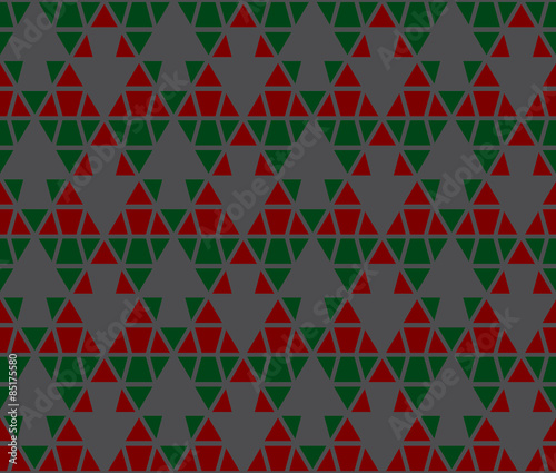 Dark red and green color up down arrow symbol seamless pattern background vector. Repeating geometric shapes with triangle