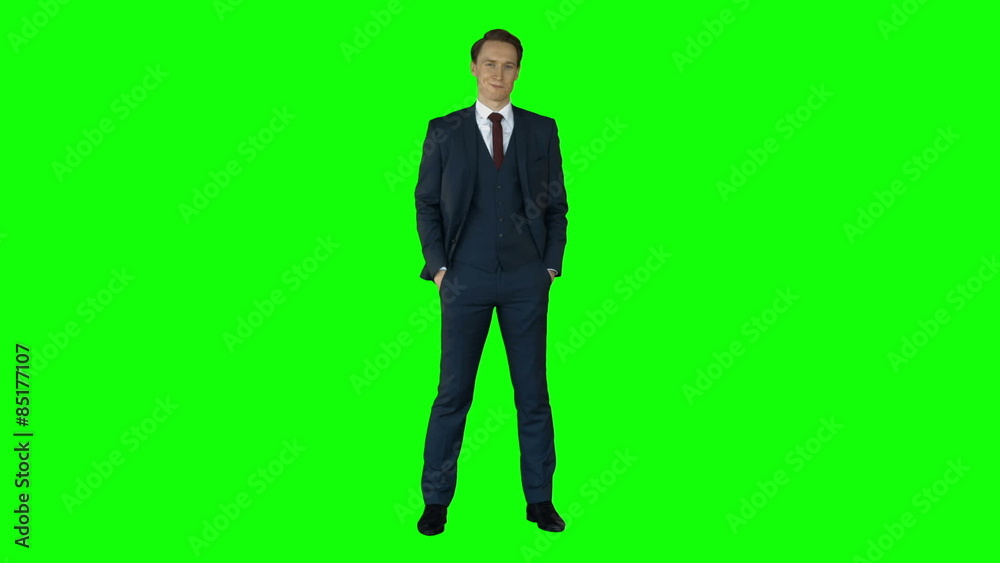 Businessman looking at camera with hands in pockets Businessman looking at camera with hands in pockets