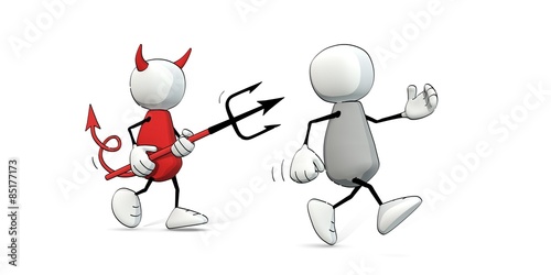little sketchy man chased by the devil