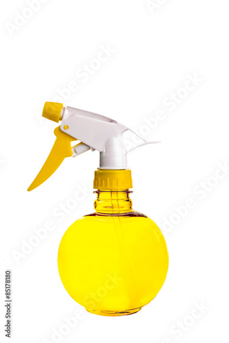 Yellow Spray Bottle on White