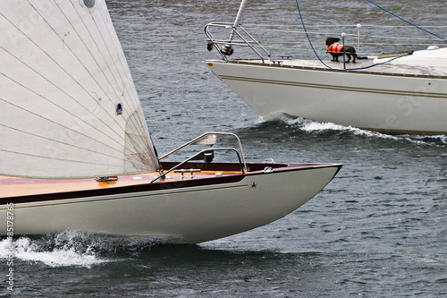 Sailboats bows