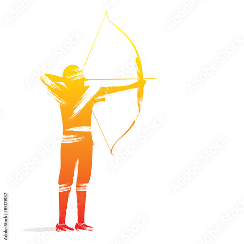 archery player design vector