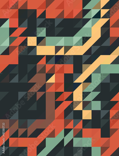 Abstract retro color of triangles background