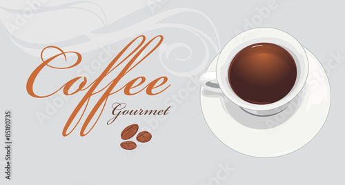 Coffee gourmet. Label for design