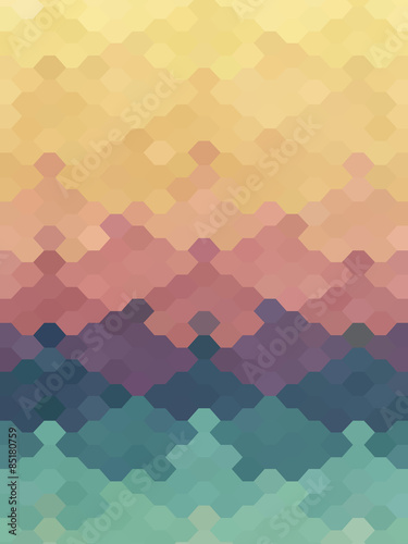 Abstract jigsaw puzzle hexagon pastel color wallpaper