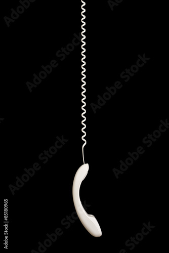 White telephone receiver