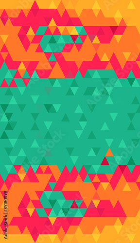 Green bright color triangles background