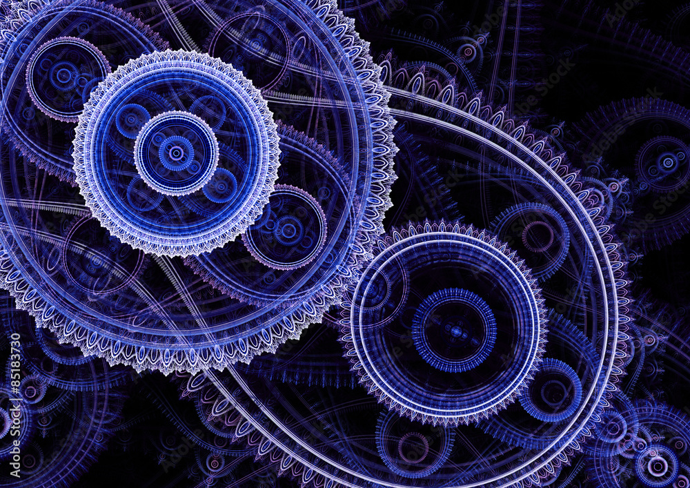 Abstract blue mechanical background