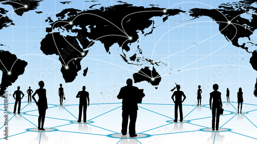 global connection of the people social business network