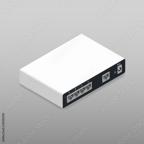 Router, the back side, isometric icon