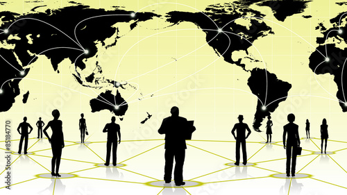 global connection of the people social business network