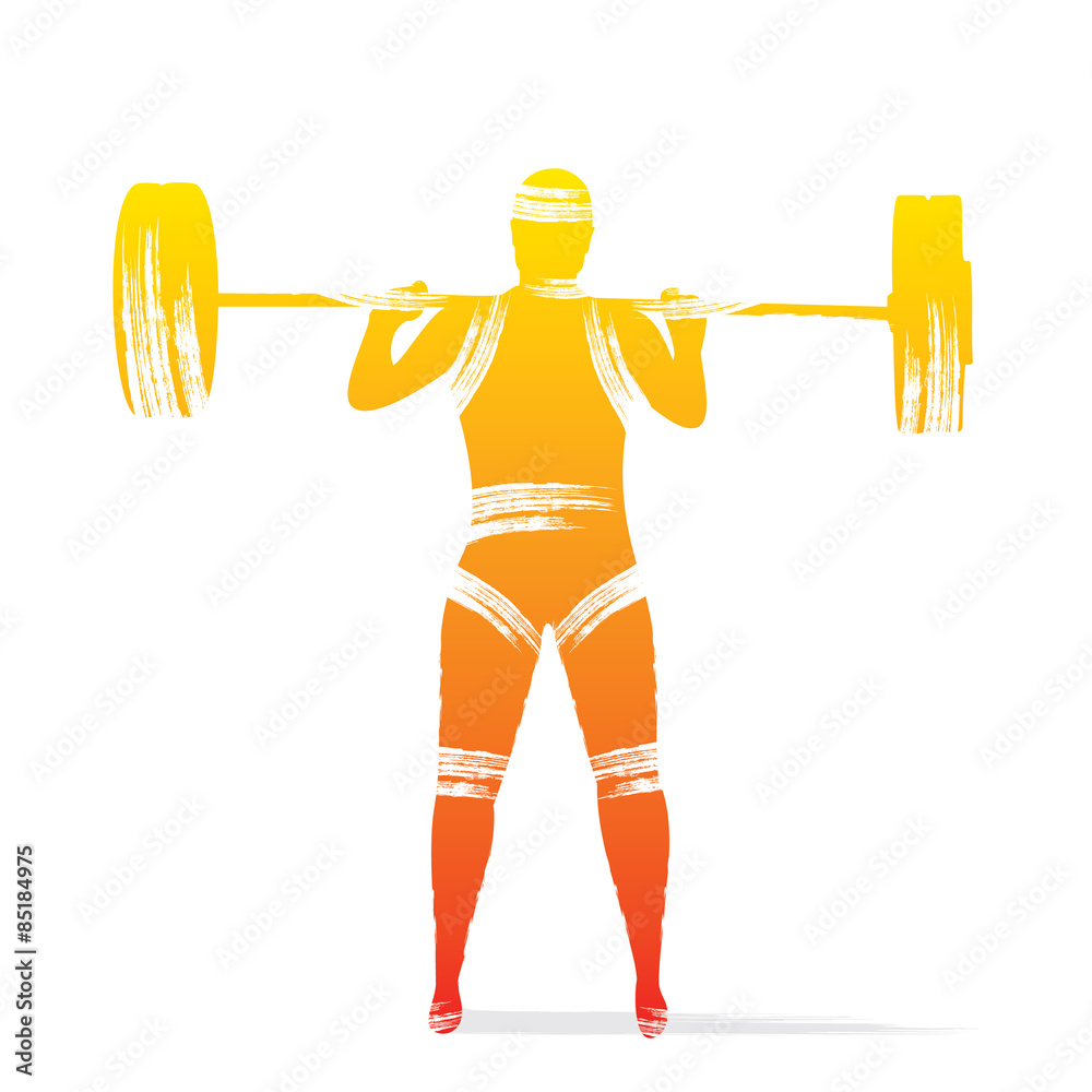 weight lifting player design vector